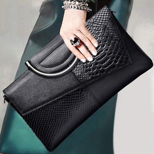 Large-Capacity Clutch Messenger Bag Fashion Handbag - queensinbizness