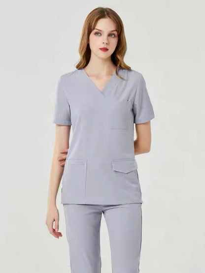 Surgical Scrubs Clothing Short Sleeve Set