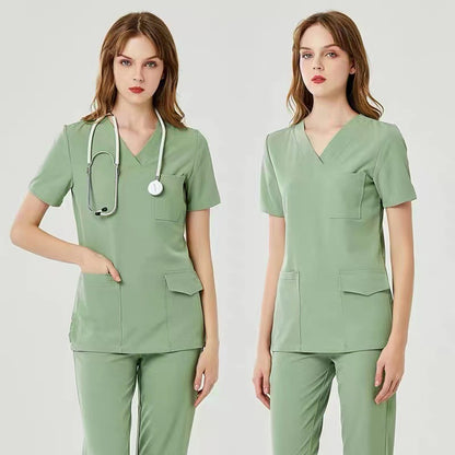 Surgical Scrubs Clothing Short Sleeve Set