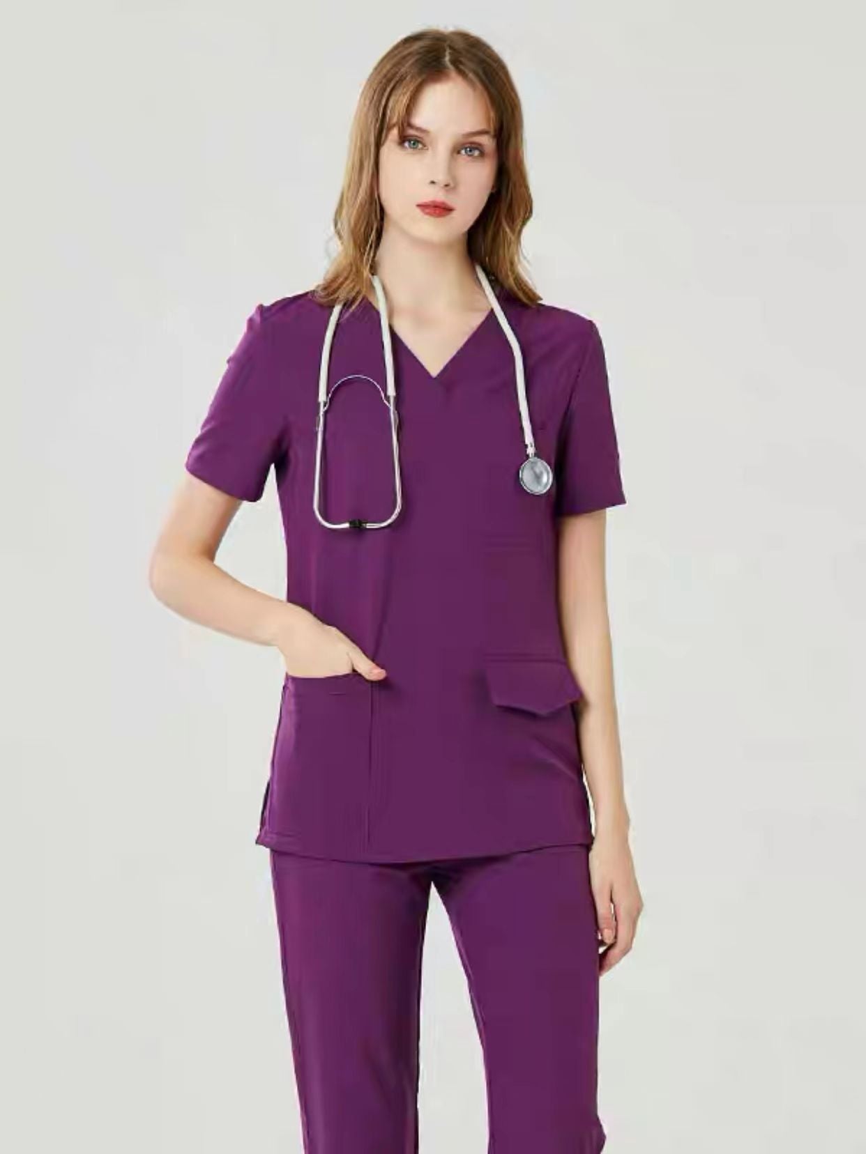 Surgical Scrubs Clothing Short Sleeve Set