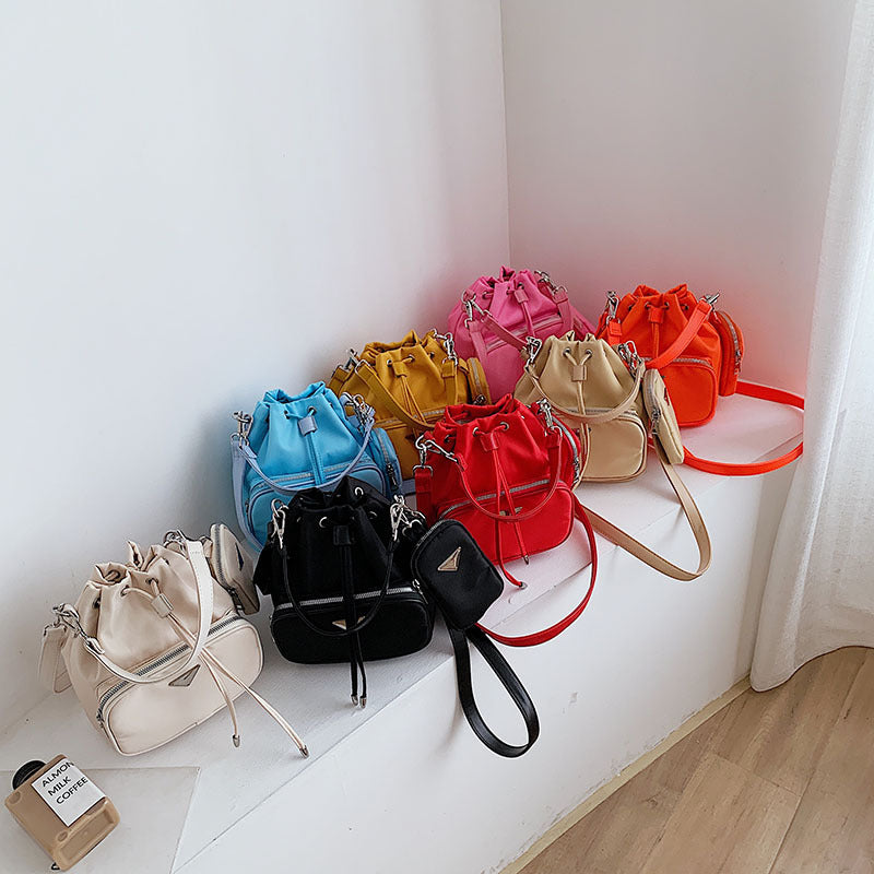 Nylon Bucket Handbags Station Personality - queensinbizness