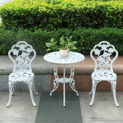 Outdoor Iron Table And Chair Three-piece Set