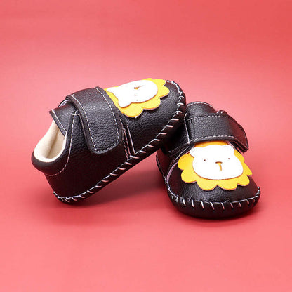 Baby Cartoon Bear Patched Pattern Soft Sole Shoes