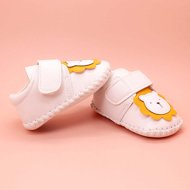 Baby Cartoon Bear Patched Pattern Soft Sole Shoes