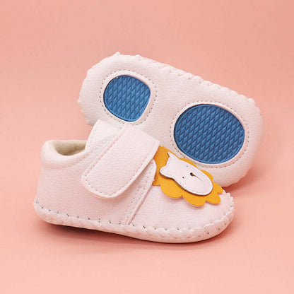 Baby Cartoon Bear Patched Pattern Soft Sole Shoes