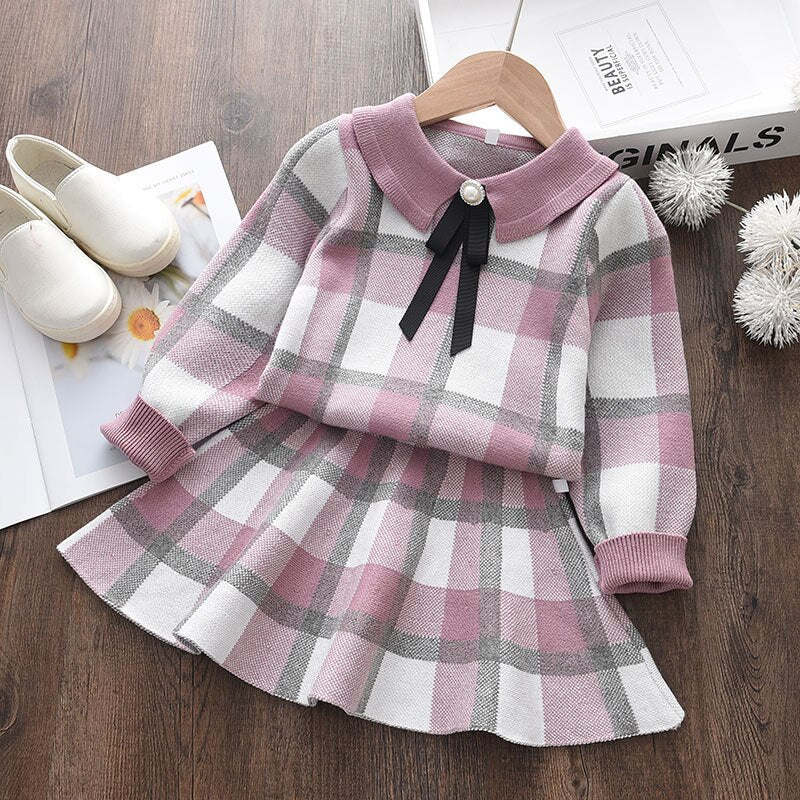 Children Bow Doll  Winter Dress