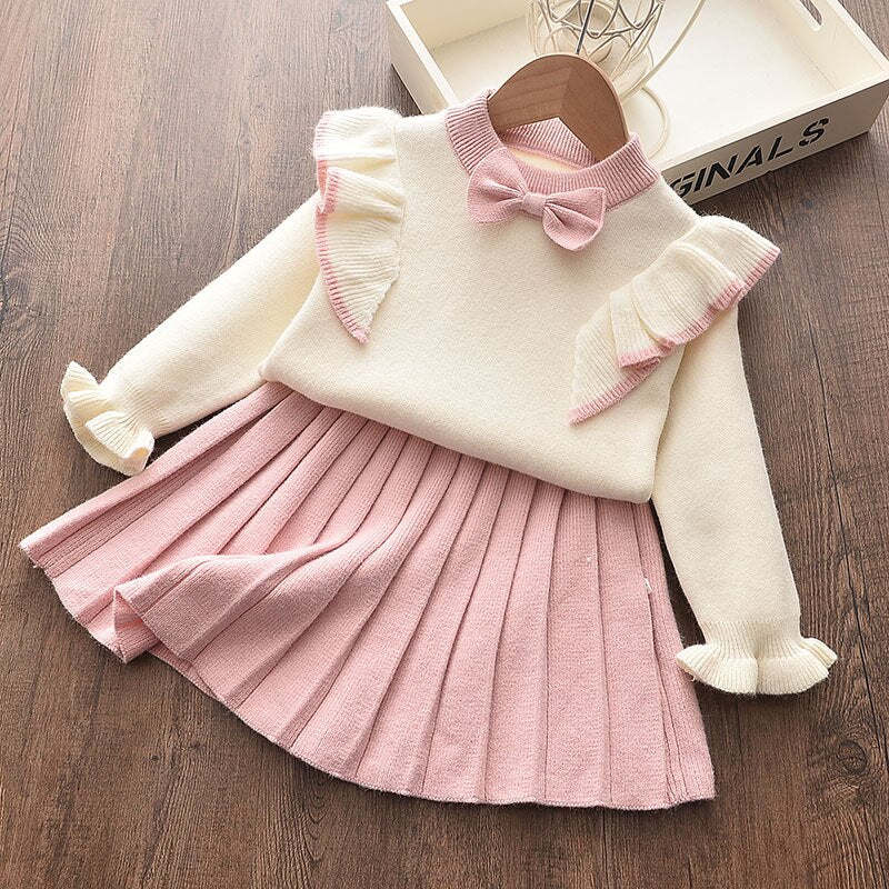 Children Bow Doll  Winter Dress