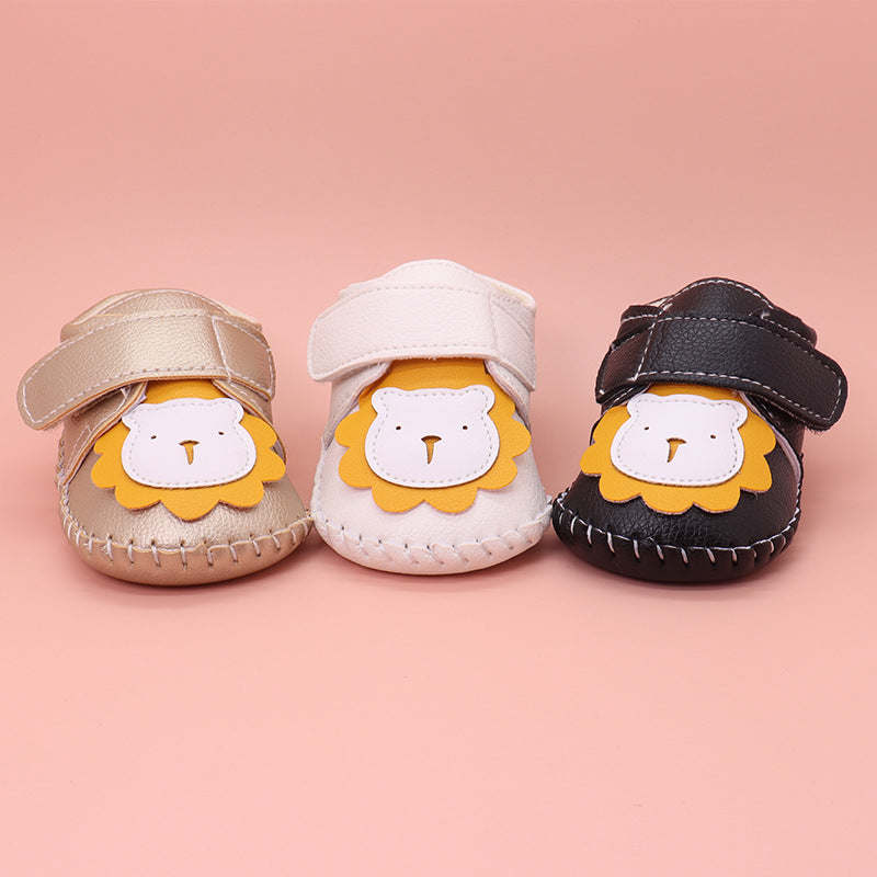 Baby Cartoon Bear Patched Pattern Soft Sole Shoes