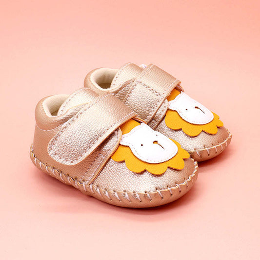 Baby Cartoon Bear Patched Pattern Soft Sole Shoes