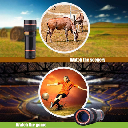 HD 8X Clip On Optical Zoom Telescope Camera Lens