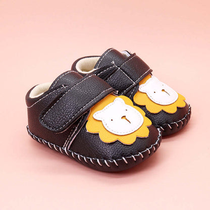 Baby Cartoon Bear Patched Pattern Soft Sole Shoes