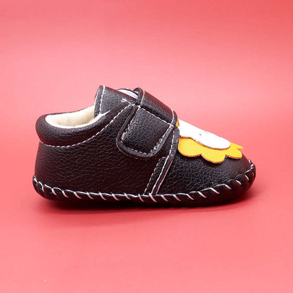 Baby Cartoon Bear Patched Pattern Soft Sole Shoes