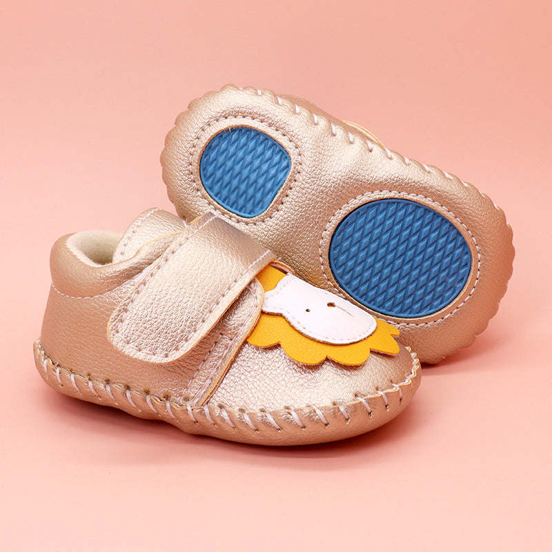 Baby Cartoon Bear Patched Pattern Soft Sole Shoes