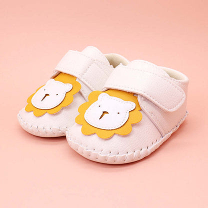 Baby Cartoon Bear Patched Pattern Soft Sole Shoes